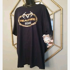 RealTree Edge Camo Logo Print Navy Short Sleeve Tee New With Tags  Mens Size XL